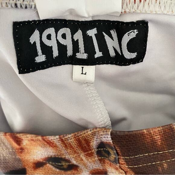 1991 INC Soft Creamy Cat Collage Stretch Leggings size large Cat Lady - Picture 6 of 7